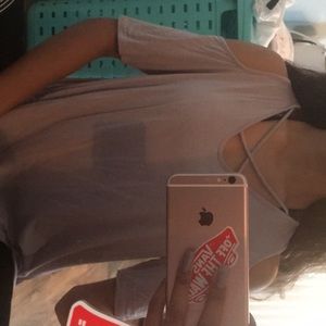 Lavender Criss Cross V- Neck